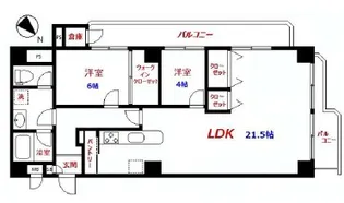 白金台パークサイドハイツ【7階】の間取り