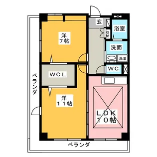 にしの台ヒルズ【7階】の間取り