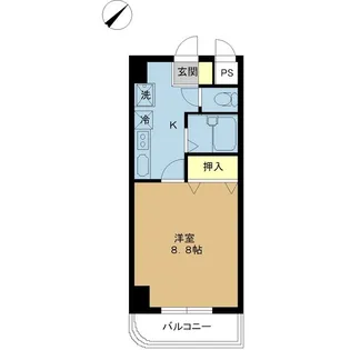 リバティープラザ花園【8階】の間取り