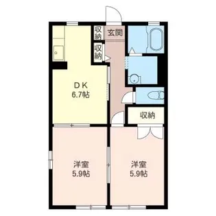 アーバンハイツ2番館【1階】の間取り