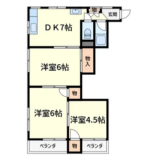 コンラッド天川新町【2階】の間取り