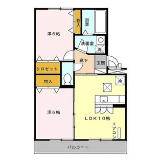 リビングタウン八木田【1階】の間取り