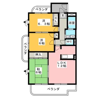 クインビー【1階】の間取り