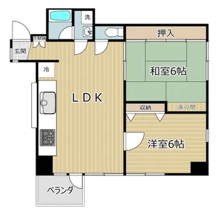 台町マンション【4階】の間取り