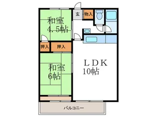 西の京マンション【5階】の間取り