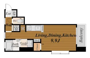 ラ・フオート騎射場【6階】の間取り