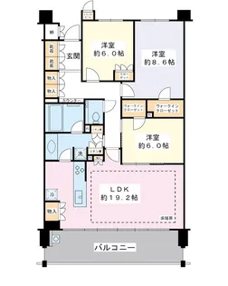 クオン新浦安C棟【3階】の間取り
