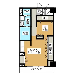 ロイヤルオーク栄セントラルプラザ【9階】の間取り