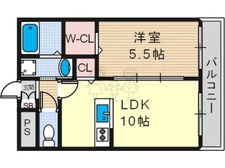 THE TERRACE天王寺MK【7階】の間取り