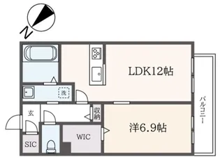 Spring terrace K【1階】の間取り