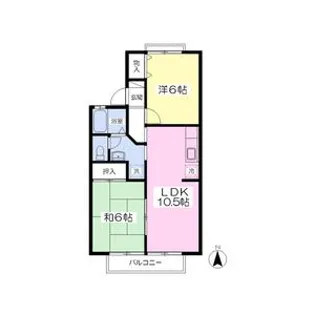 エクセルレジデンスB棟【2階】の間取り