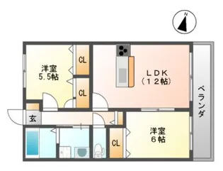 アネックスT2号棟【2階】の間取り