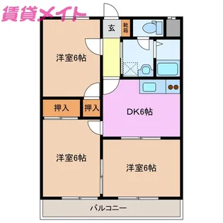 ヴィラスズカ【2階】の間取り