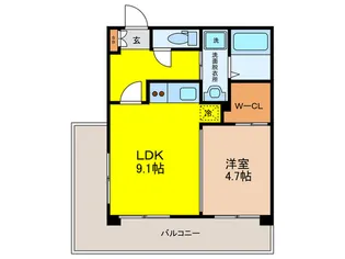 ウッズ・フィ-ルド【8階】の間取り