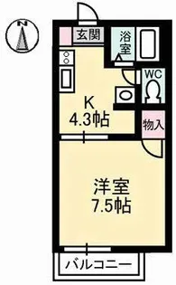 フレグランス野崎 B棟【2階】の間取り