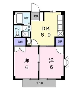ニューシティハピネス【1階】の間取り
