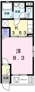 ヴィラ ジャローネ【1階】の間取り