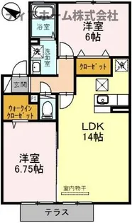 ヴィルヌーブB棟【1階】の間取り