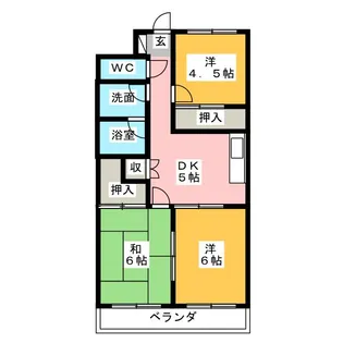 ゆざわマンション【3階】の間取り