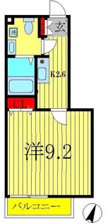クオーレ北小金【2階】の間取り