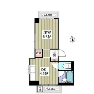 清新三興ハイツ【2階】の間取り