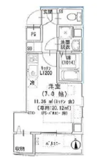プレーマ南千住【7階】の間取り
