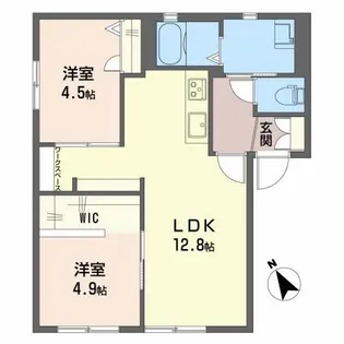 グリシーヌ A棟【1階】の間取り