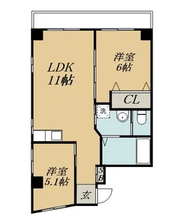 クラージュTwo【2階】の間取り