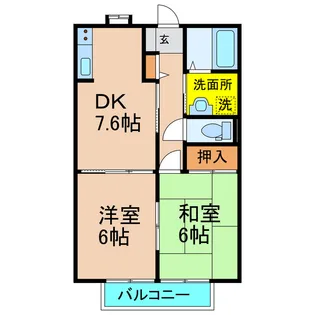 ホワイトキャッスル【2階】の間取り