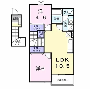 アルカンシエルI【2階】の間取り