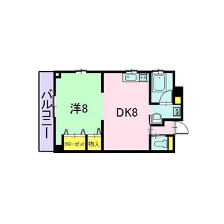 タウンコート常磐町【5階】の間取り