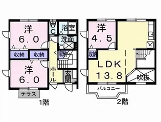 ブロードパークC【1階】の間取り