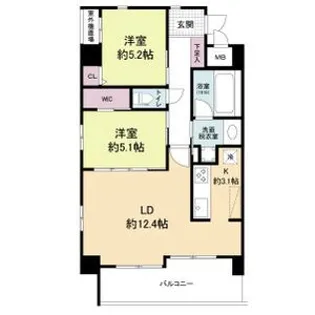 スプランディッド池田呉服町【4階】の間取り