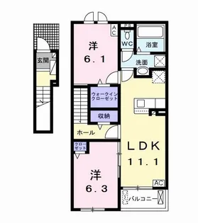 グロリアス丸野【2階】の間取り