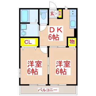 ウエストハイム【2階】の間取り