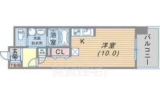 S-FORT神戸神楽町【9階】の間取り