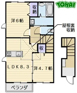 MO-V B棟【2階】の間取り