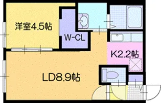 ONE レジデンス 千歳【1階】の間取り