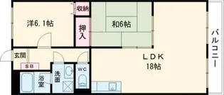 ラフェスタ彦根II【2階】の間取り