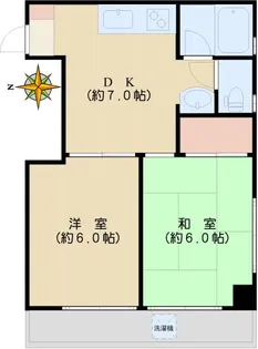 白山ハイツ【4階】の間取り