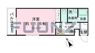 レオ四拾七番館【4階】の間取り
