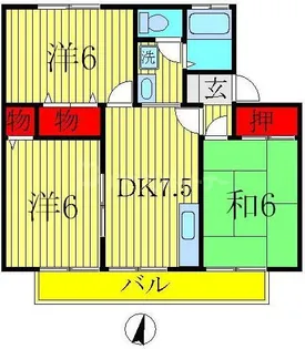 ジョイフローリッシュ【1階】の間取り