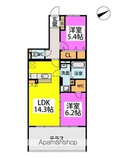 ステラガーデン【1階】の間取り