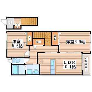 コンフォース・エス【2階】の間取り