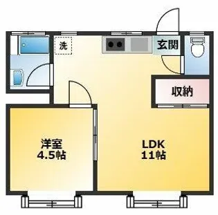 池田コーポ【4階】の間取り