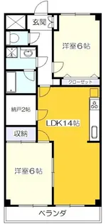 サングリーン所沢【1階】の間取り