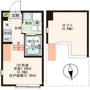 ハーモニーテラス金町VII【1階】の間取り