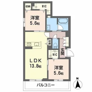 パルクブリーゼII【3階】の間取り