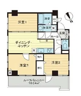 ライオンズマンション調布南【9階】の間取り