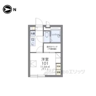 レオパレス大徳B【2階】の間取り